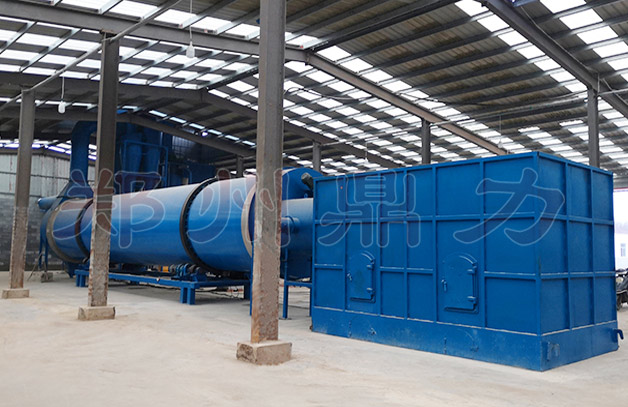 醋糟烘干機設備熱風爐供熱型圖