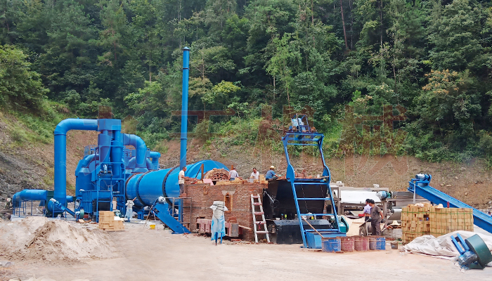 貴州紅薯渣烘干機安裝現場圖